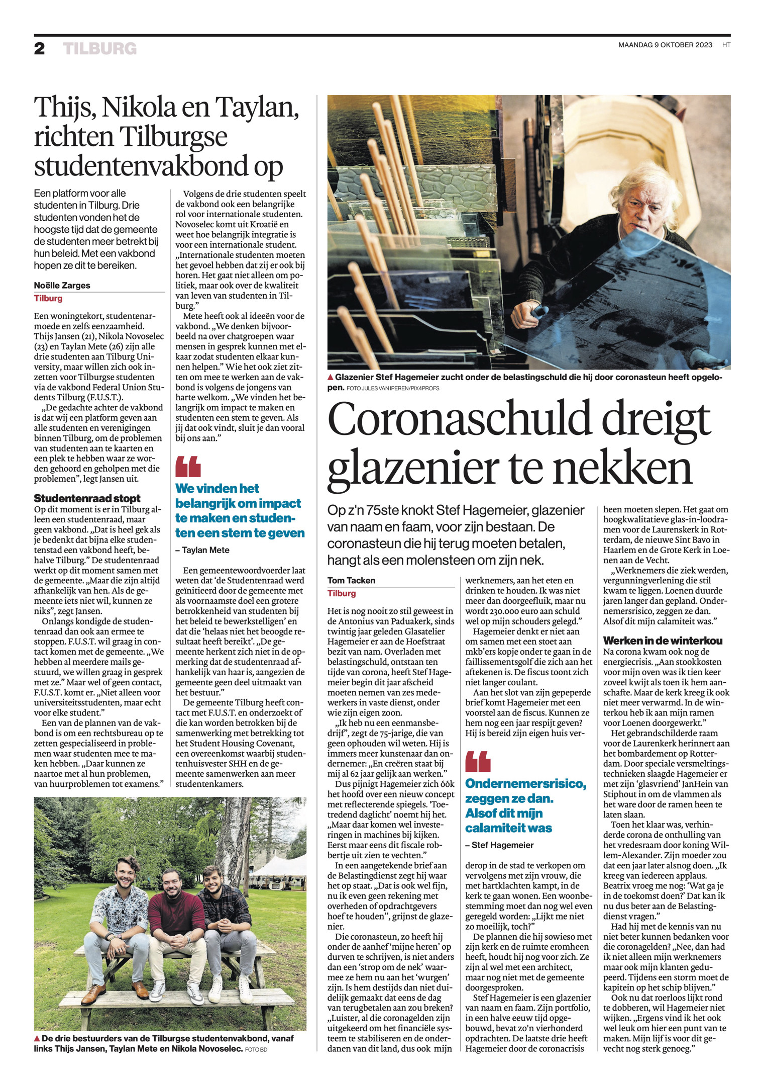 Stef in Brabants Dagblad